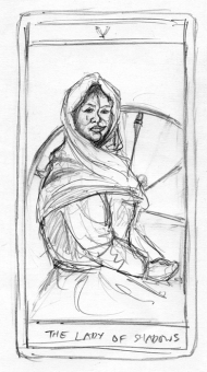 lady of shadows card rough - obrazek