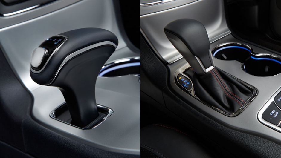 Anton Yelchin nie żyje - drążek biegów model 2014 po lewo oraz model 2017 po prawo