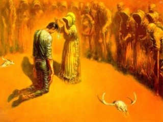 Ned Dameron - Roland Knelt before Her - obrazek