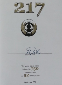 "The Shining" - autograf Stephena Kinga - obrazek