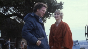 Producent Dan H. Blatt i Dee Wallace na planie Cujo - obrazek