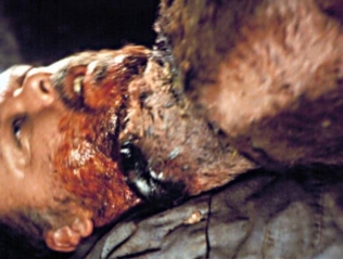 W ujÄciu wykorzystano lalkÄ Cujo zaprojektowanÄ i wykonanÄ przez Roberta i Kathie Clark - obrazek