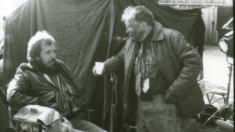 ReĹźyser Lewis Teague i aktor Sandy Ward na planie w Santa Rosa - obrazek