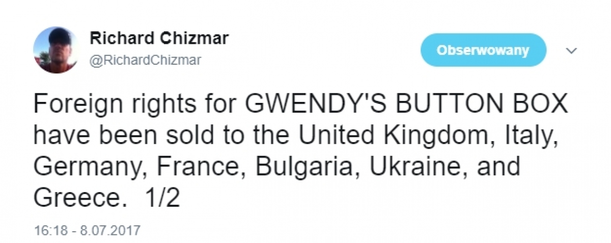 Richard Chizmar o prawach do Gwendy (1) Richard Chizmar o prawach do Gwendy (1) - obrazek